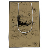 牡羊座コンステレーションマップ版木、銅版、版画バイヘベリアス ミディアムペーパーバッグ (裏面)