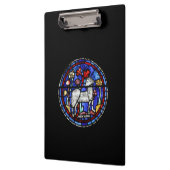 牡羊座ゴシック色ステンドグラス窓クリップボード クリップボード (左)