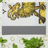 牡羊座ゴールデンラム、〔占星術の〕十二宮図のヴィンテージシンボルや象徴 キッチンタオル (折り畳み)