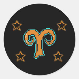 牡羊座スター ラウンドシール