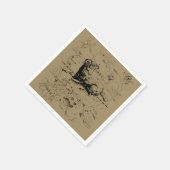 牡羊座ヘベリアス1690年3月21日 – 4月19日 スタンダードカクテルナプキン (角)