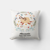 牡羊座ベビー – カワイイ&シュア – 〔占星術の〕十二宮図サイン クッション (正面)