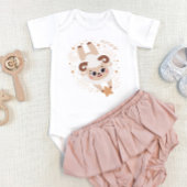 牡羊座ベビー：リトルラムの〔占星術の〕十二宮図 ベビーボディスーツ