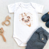 牡羊座ベビー：リトルラムの〔占星術の〕十二宮図 ベビーボディスーツ