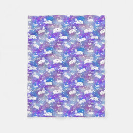 牡羊座ラムコンステレーションスター誕生日パターン フリースブランケット