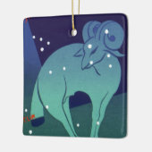 牡羊座ラム星座、ヴィンテージ〔占星術の〕十二宮図占星術 セラミックオーナメント (左)