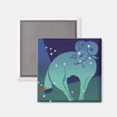 牡羊座ラム星座、ヴィンテージ〔占星術の〕十二宮図占星術 マグネット (正面/裏面)