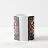 牡羊座生まれの「リード」〔占星術の〕十二宮図マグカップ コーヒーマグカップ (中央)