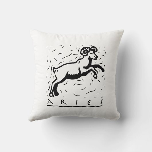 牡羊座誕生日占星術の年〔占星術の〕十二宮図標識 クッション (裏面)