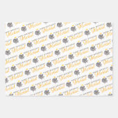 牡羊座誕生日〔占星術の〕十二宮図ビグーンラムアニマルアートクラウン ラッピングペーパーシート (正面3)