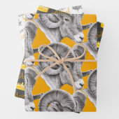 牡羊座誕生日〔占星術の〕十二宮図ビグーンラムアニマルアートクラウン ラッピングペーパーシート