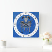 牡羊座13時間壁時計 スクエア壁時計 (ホーム)