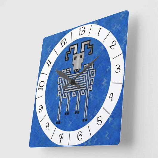 牡羊座13時間壁時計 スクエア壁時計 (傾斜)