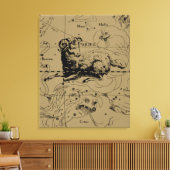 牡羊座1690年頃の地図ヘベリアス キャンバスプリント (インサイチュ (リビング))