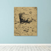 牡羊座1690年頃の地図ヘベリアス キャンバスプリント (インサイチュ (ウッドフロア))