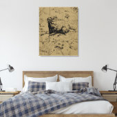 牡羊座1690年頃の地図ヘベリアス キャンバスプリント (インサイチュ (寝室))