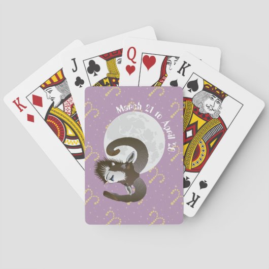 牡羊座3月21日から4月20日遊までのカード トランプ (裏面)