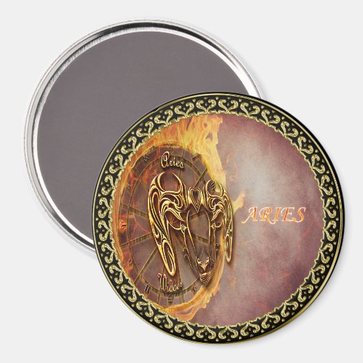 牡羊座3月21日~4月20占星術 マグネット (正面/裏面)
