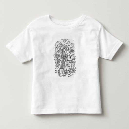牡羊座4月の花、 トドラーTシャツ (正面)