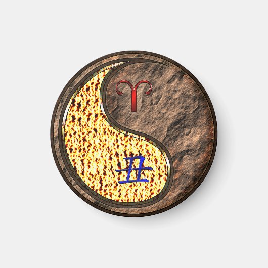 牡羊座&アースオックス マグネット (正面)