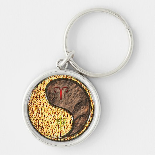 牡羊座&アースモンキー キーホルダー (正面)