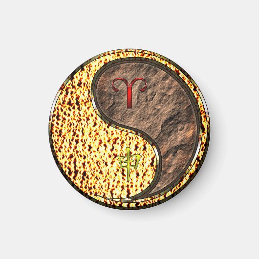 牡羊座&アースモンキー マグネット (正面)