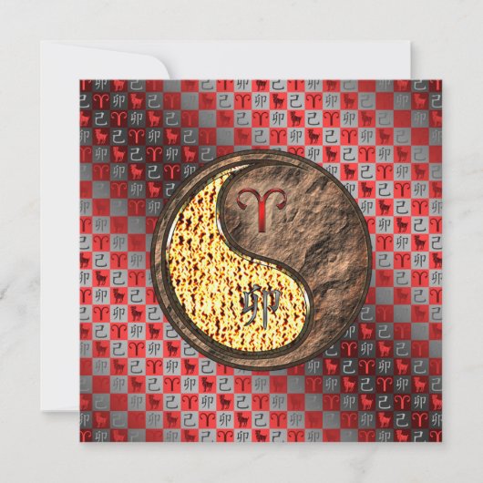 牡羊座&アースラビット カード (正面)