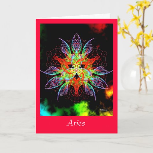 牡羊座 カード (黄色い花)