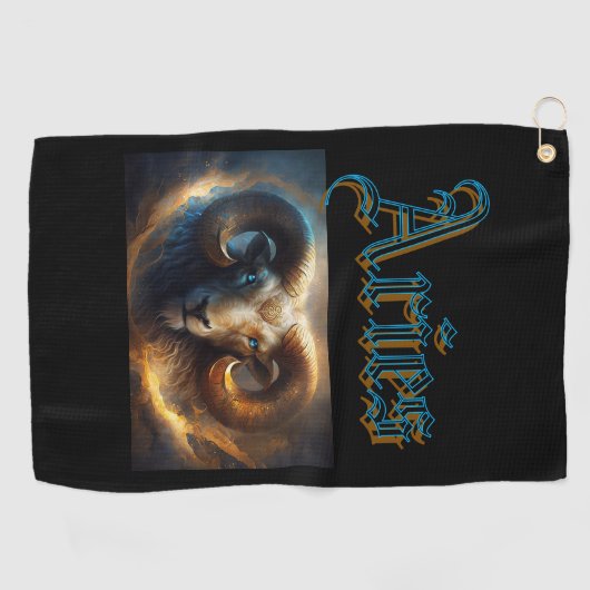 牡羊座 ゴルフタオル (横)