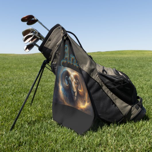 牡羊座 ゴルフタオル (グリーン)