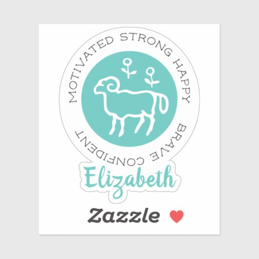 牡羊座 シール (シート)