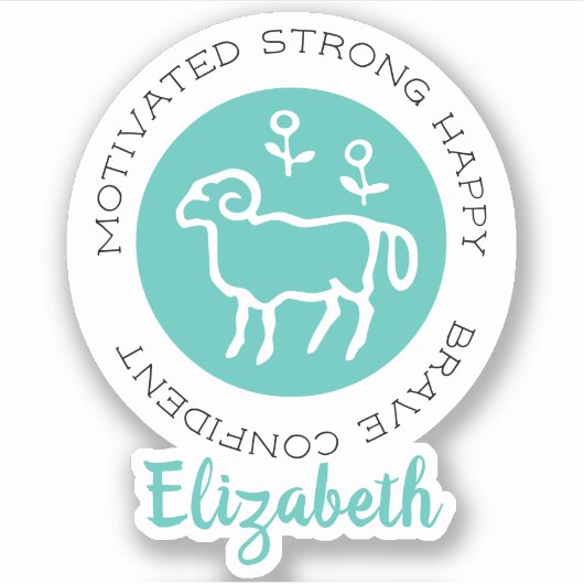 牡羊座 シール (正面)