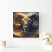 牡羊座 スクエア壁時計 (ホーム)