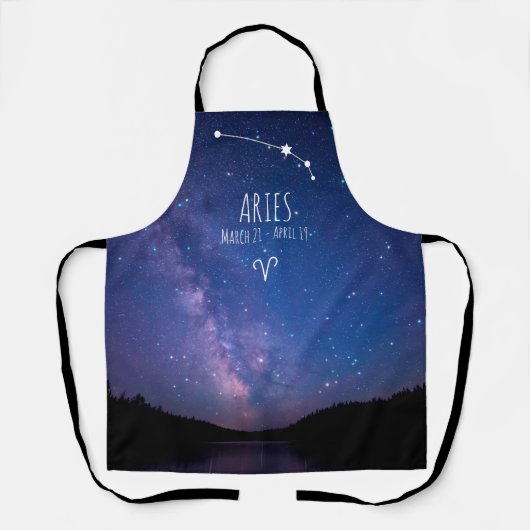 牡羊座 | パーソナライズされた〔占星術の〕十二宮図星座エプロン エプロン (正面)