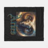 牡羊座 フリースブランケット (正面(横))