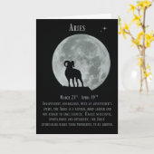 牡羊座、ラムのバースデー・カードの(占星術の)十二宮図の印 カード (黄色い花)