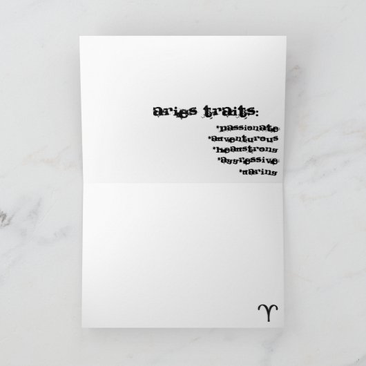 牡羊座、ラム カード (内部)