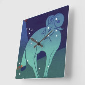 牡羊座 ラム 星座, ヴィンテージ 十二星座 占星術 スクエア壁時計 (傾斜)