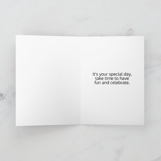 牡羊座〔占星術の〕十二宮図おもしろい引用文イン青と白誕生日 カード (内部)