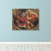 牡羊座、〔占星術の〕十二宮図のシンボルや象徴 キャンバスプリント (インサイチュ (ウッドフロア))