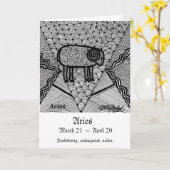 牡羊座((占星術の)十二宮図の印) カード (黄色い花)