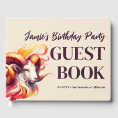 牡羊座〔占星術の〕十二宮図をテーマにした誕生日パーティー ゲストブック (正面)