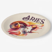 牡羊座〔占星術の〕十二宮図をテーマにした誕生日パーティー ペーパープレート (アングル)