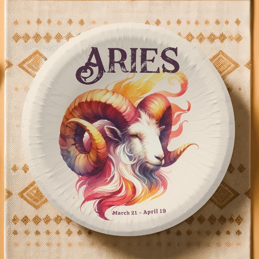 牡羊座〔占星術の〕十二宮図をテーマにした誕生日パーティー ペーパーボウル