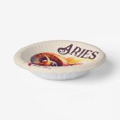 牡羊座〔占星術の〕十二宮図をテーマにした誕生日パーティー ペーパーボウル (傾斜あり)