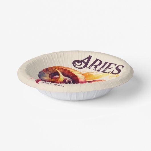 牡羊座〔占星術の〕十二宮図をテーマにした誕生日パーティー ペーパーボウル (傾斜あり)