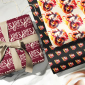 牡羊座〔占星術の〕十二宮図をテーマにした誕生日パーティー ラッピングペーパーシート