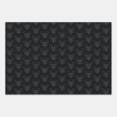 牡羊座〔占星術の〕十二宮図サインおもしろい引用文インブルー文字誕生日 ラッピングペーパーシート (正面2)