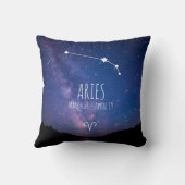 牡羊座 |〔占星術の〕十二宮図パーソナライズされた星座 クッション (裏面)