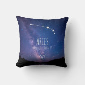 牡羊座 |〔占星術の〕十二宮図パーソナライズされた星座 クッション (正面)